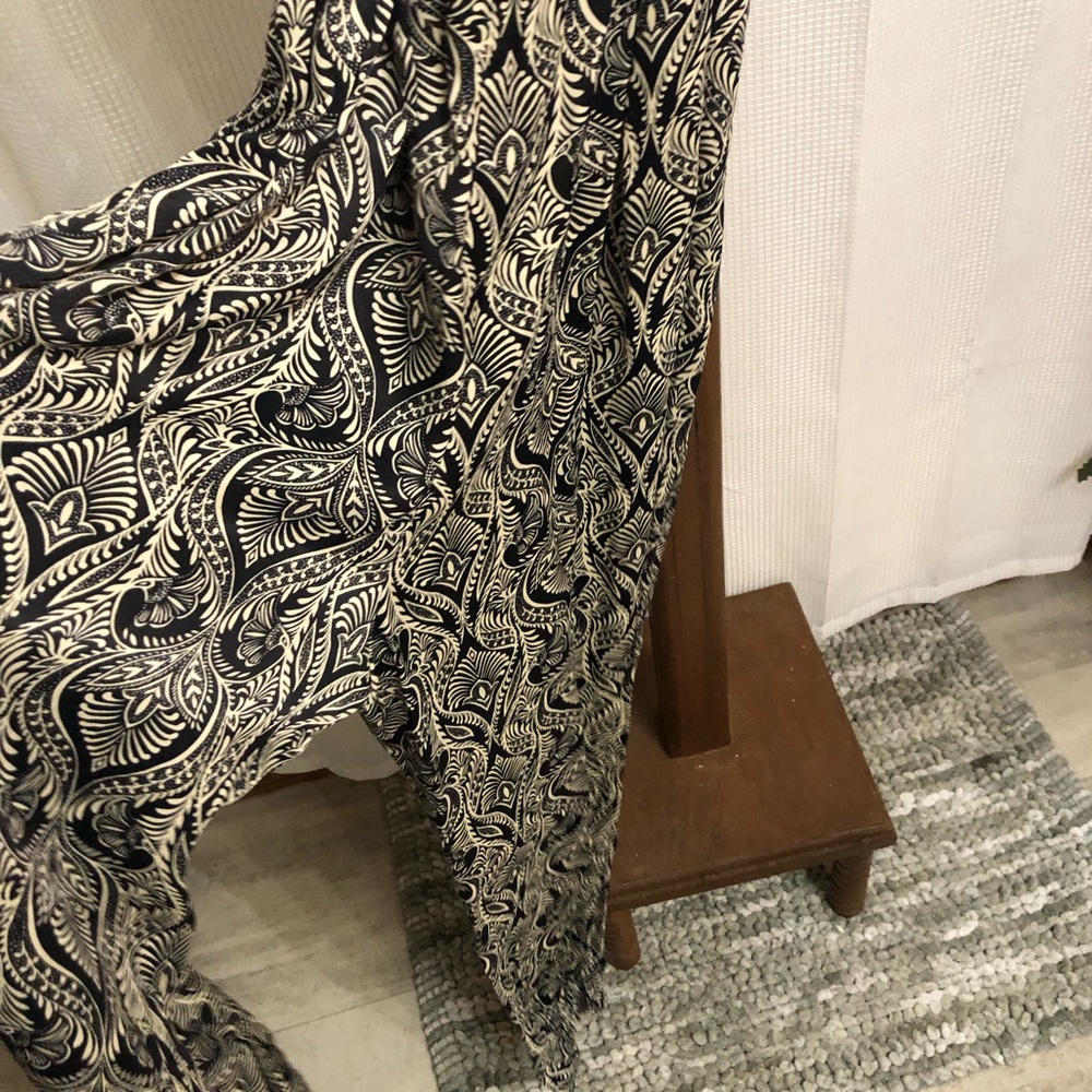Anthropologie Black and Cream Patterned Jumpsuit - Picture 7 of 7